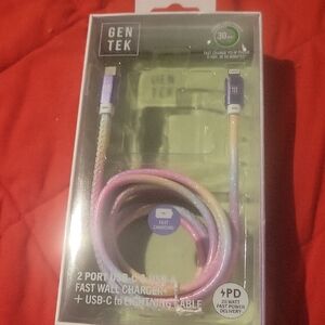 Rainbow USB-C to Lightning Cable with Charger